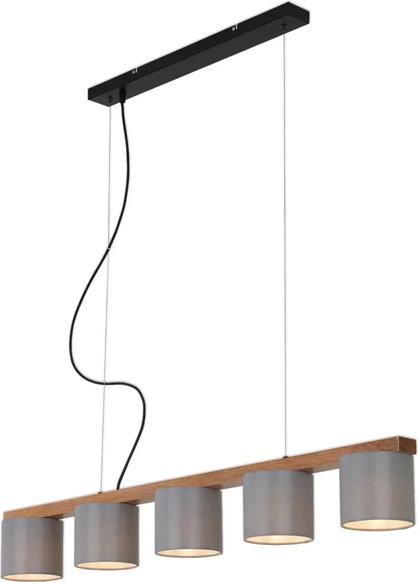 Briloner Wood & Style Hanglamp 5-arm