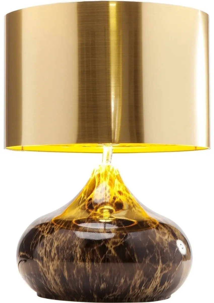Kare Tafellamp Mamo Deluxe - Bruin/Goud