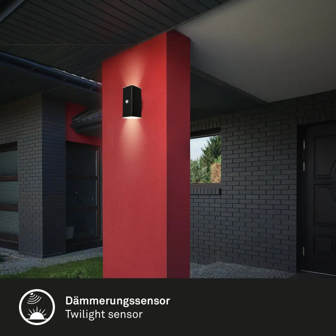 Briloner Kona Wandlamp Bewegingsmelder 6W - Zwart