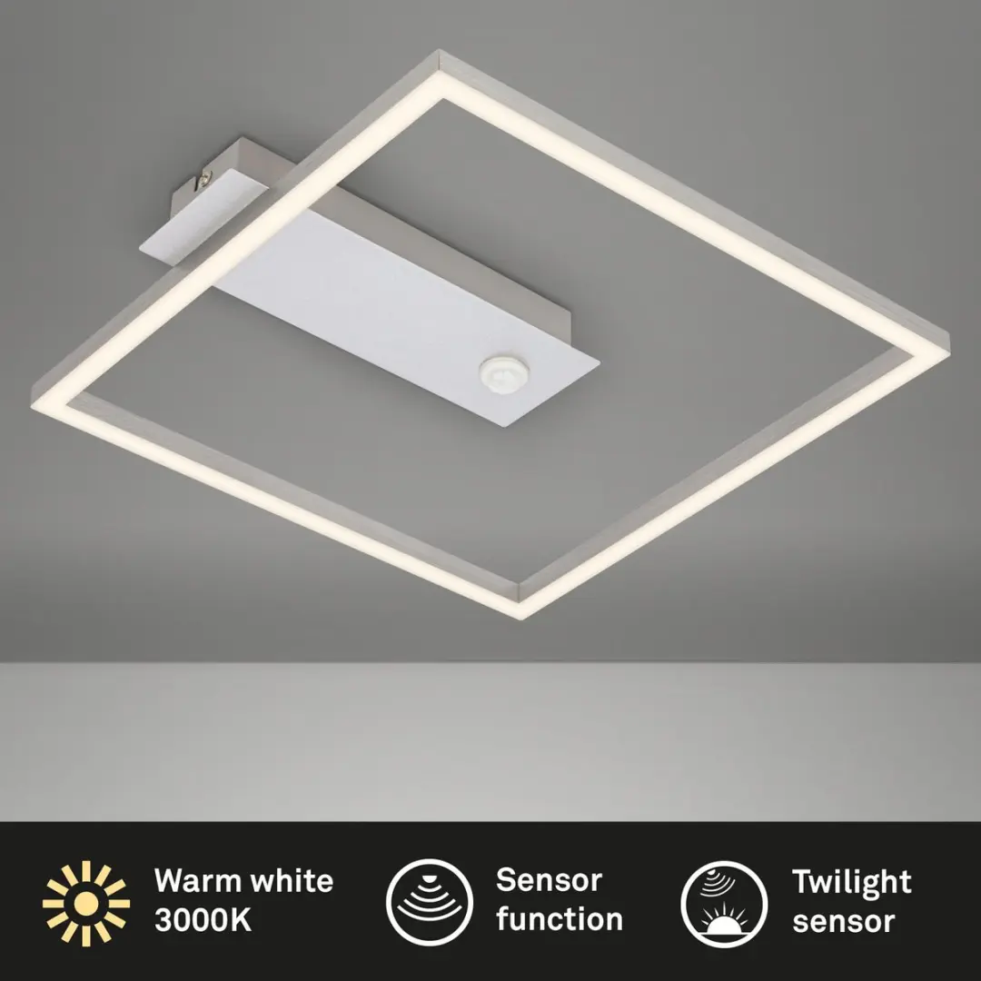 Briloner NICI LED Plafondlamp 12.5W - 32cm - Aluminium