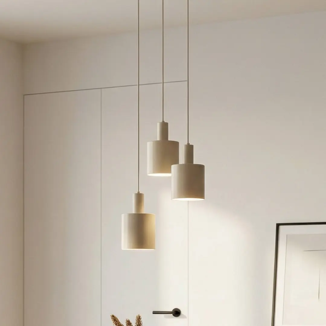 Lindby Hanglamp 3-Lichts IJzer E27 - Beige
