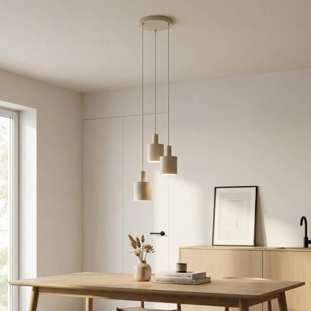 Lindby Hanglamp 3-Lichts IJzer E27 - Beige