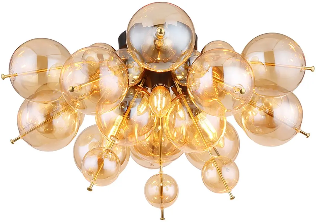 Globo Plafondlamp Amber Goud 3x E14