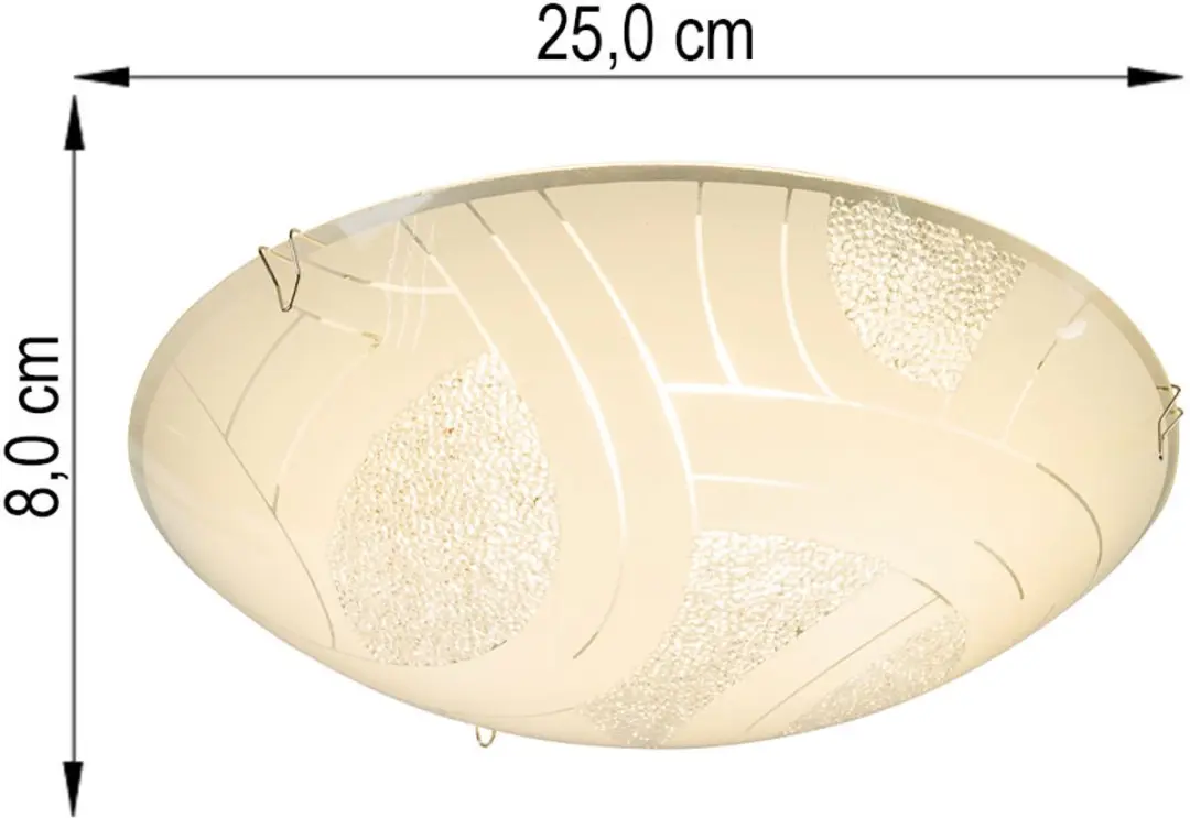Globo Plafondlamp Kristallen 1-vlam 8W Warm Wit - 640lm