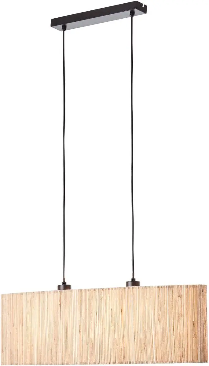 Brilliant Wimea Hanglamp E27 - 2x40W - Zwart/Nature