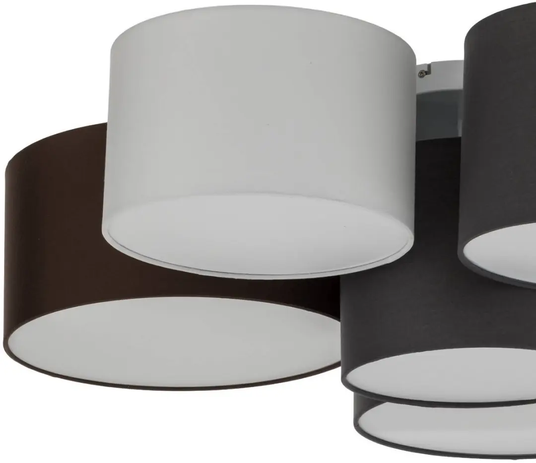 Lindby Plafondlamp 6-lichts 99cm - Grijs/Wit/Bruin