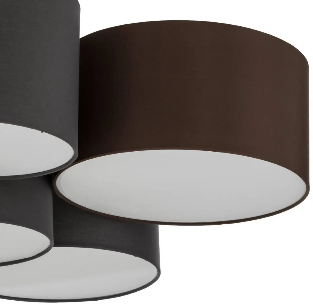 Lindby Plafondlamp 6-lichts 99cm - Grijs/Wit/Bruin