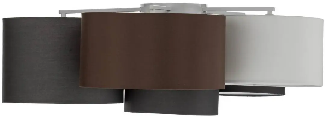 Lindby Plafondlamp 6-lichts 99cm - Grijs/Wit/Bruin
