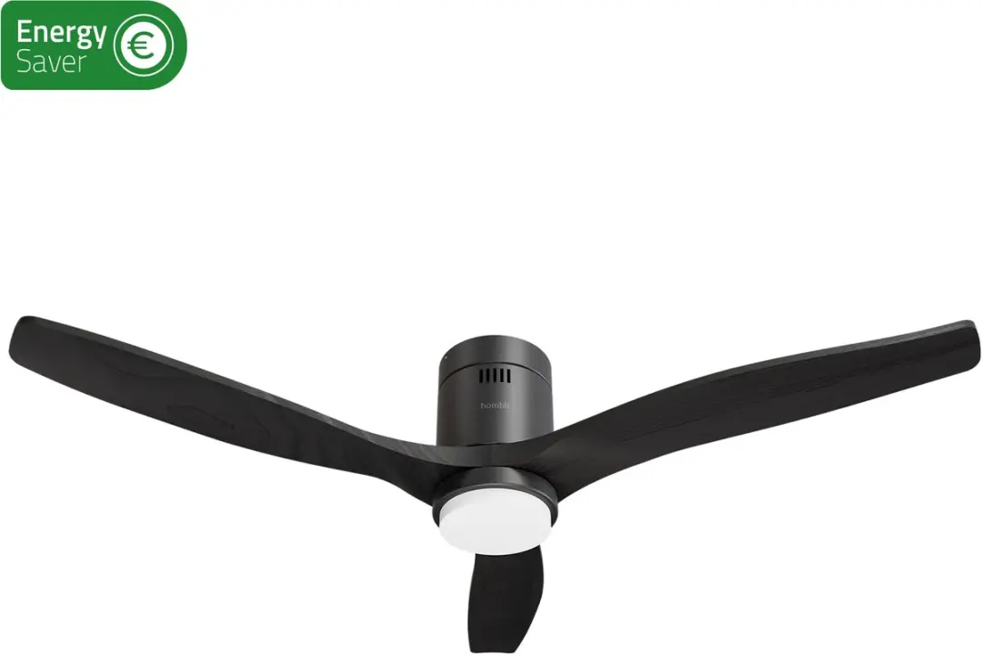 Hombli Slimme Plafondventilator Ø132cm - 3 Bladen - Zwart