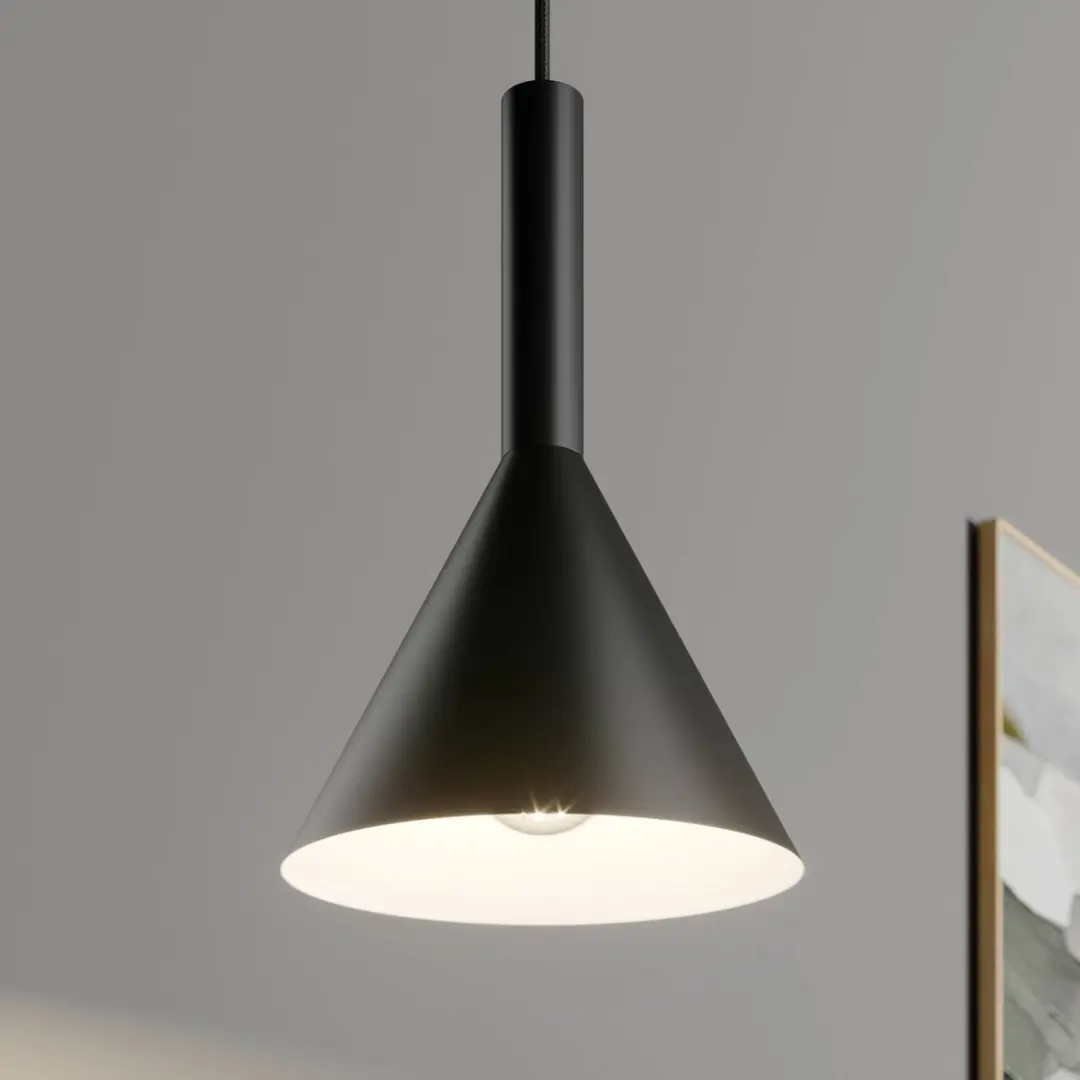 ARCCHIO Hanglamp Staal 1 Licht E27 - 28cm - Zwart/Wit
