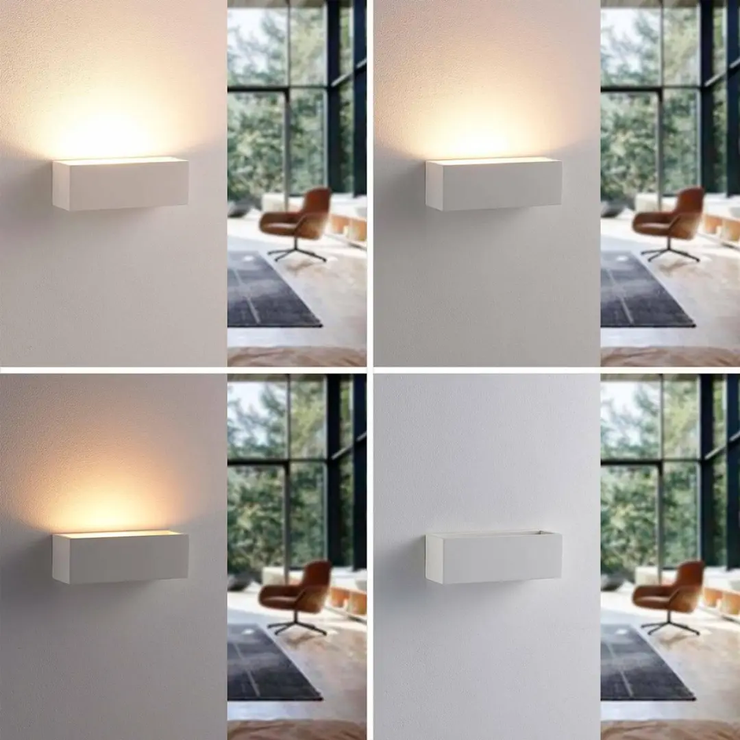 Lindby Santino+ Wandlamp Gips 1 Licht G9 - Wit