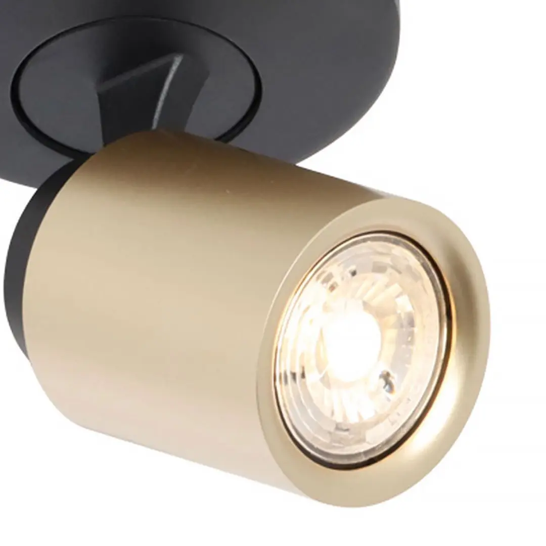 Freelight Spot Razza 1 Licht GU10 - Zwart/Messing