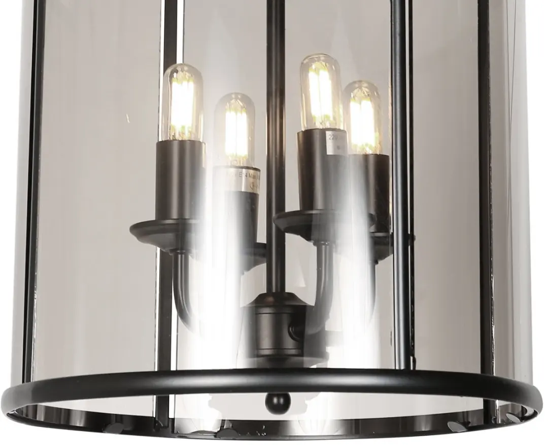 Steinhauer Pimpernel Hanglamp - 4x E14 - Ø25cm - Zwart