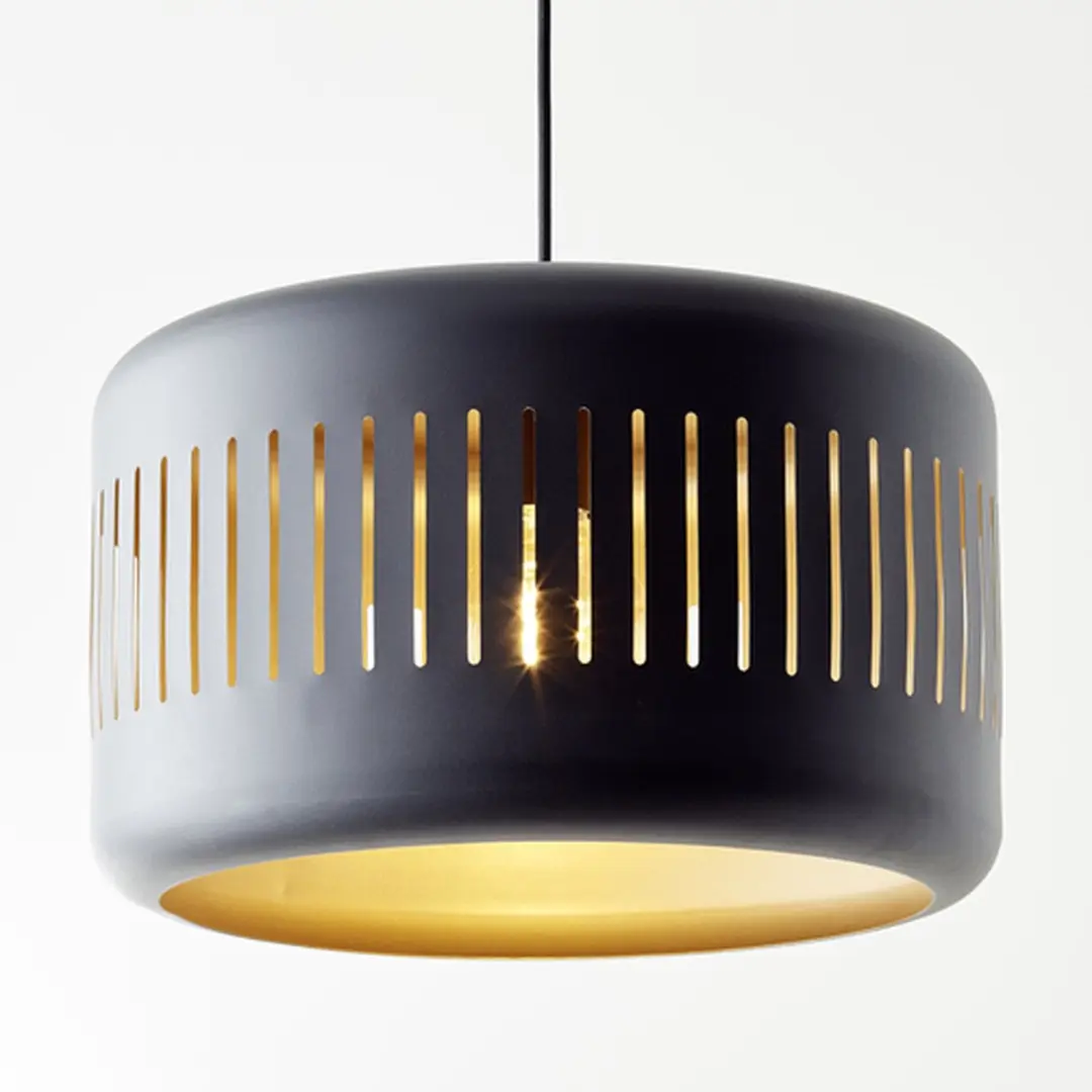 Brilliant Tyas Hanglamp E27 - Zwart/Goud