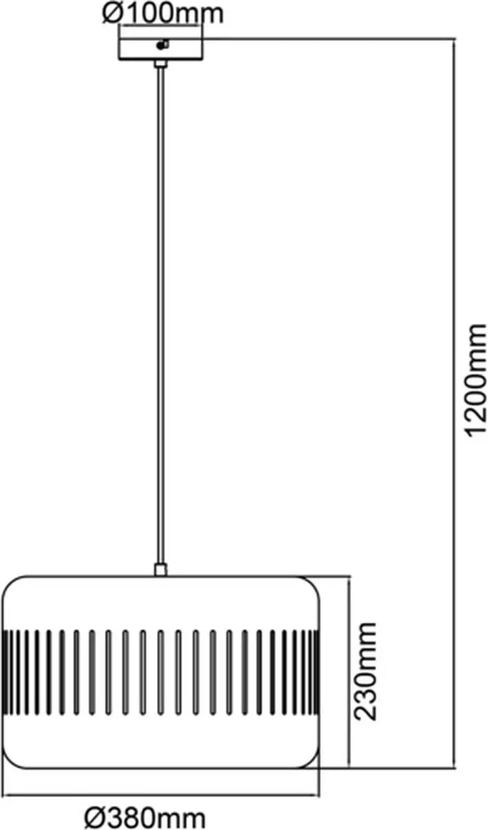 Brilliant Tyas Hanglamp E27 - Zwart/Goud - afbeelding 6 van 6