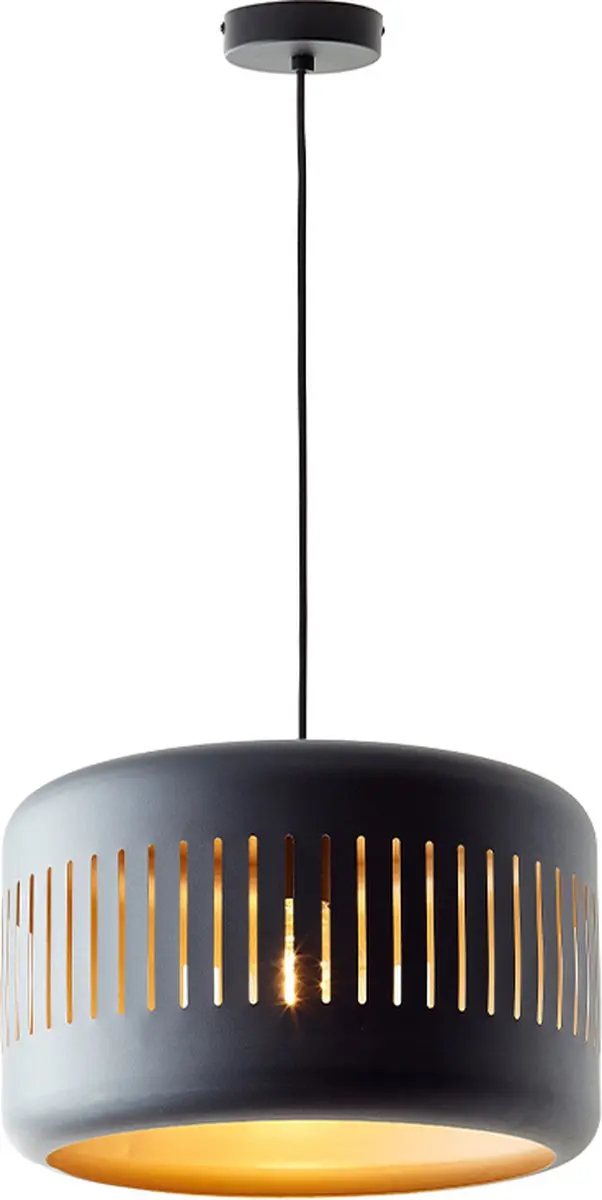 Brilliant Tyas Hanglamp E27 - Zwart/Goud