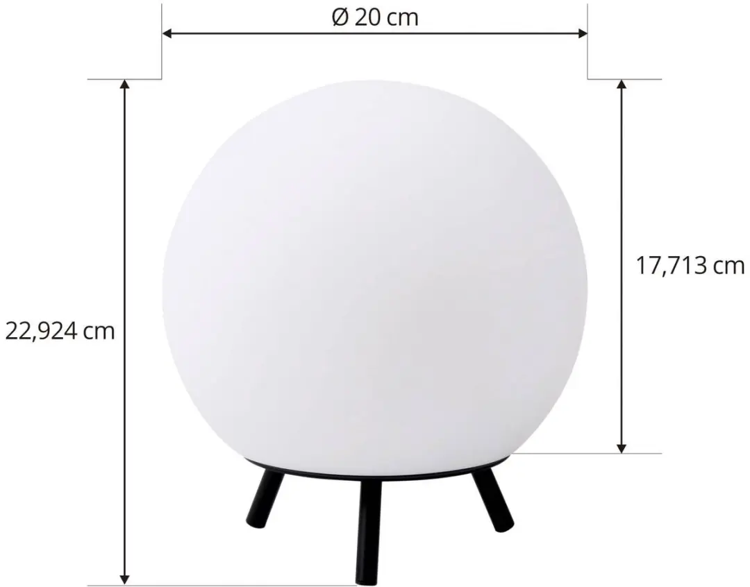 Lindby Terraslamp met Dimmer 1 Licht