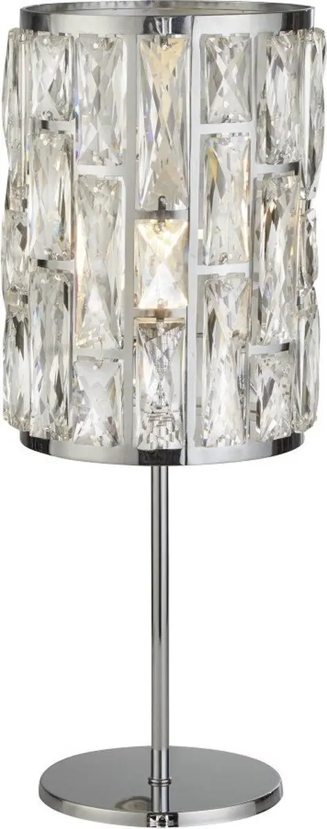 Searchlight Design Bijou Tafellamp - Chroom - Ø19.5cm