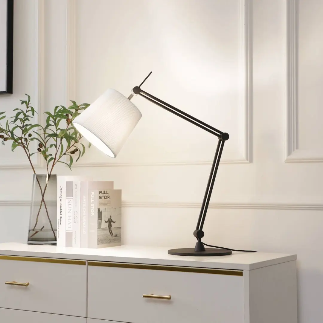 Lucande Tafellamp 1 Licht Metaal - Zwart/Wit