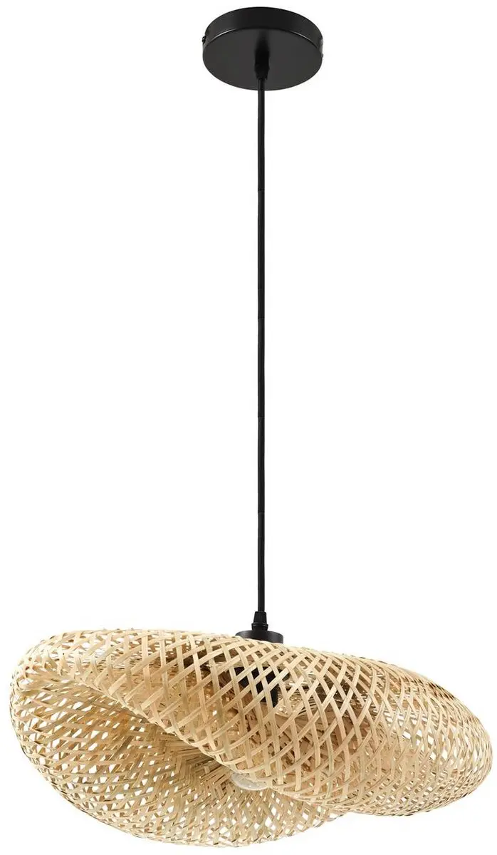 Lindby Hanglamp Bamboe 1 Licht E27 - 15W