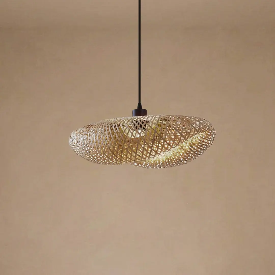 Lindby Hanglamp Bamboe 1 Licht E27