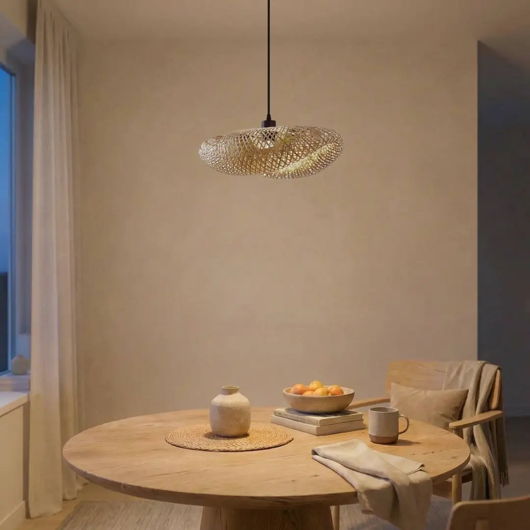 Lindby Hanglamp Bamboe 1 Licht E27 - 15W