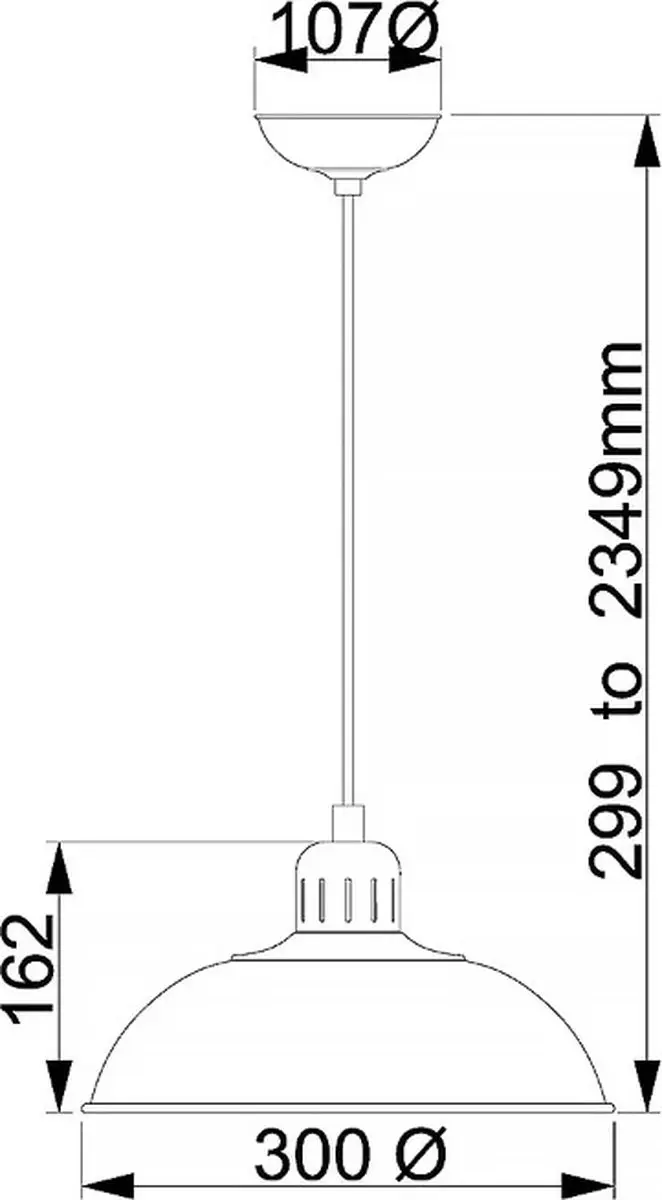 Elstead Franklin LED Hanglamp E27 60W - Warm wit - Dimbaar