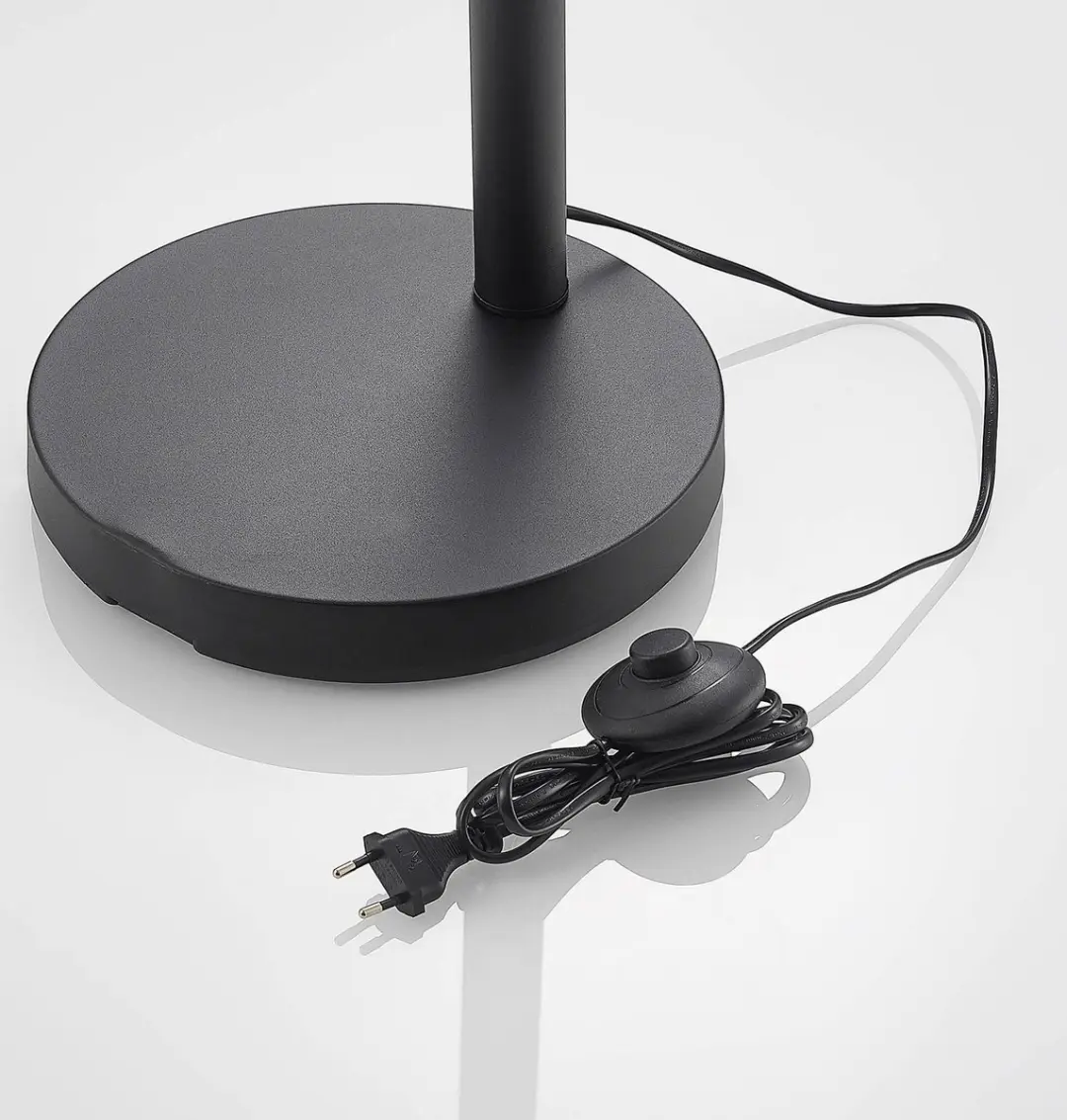 Lindby Vloerlamp 5-Lichts - Staal/Textiel - 204cm - Zwart/Goud