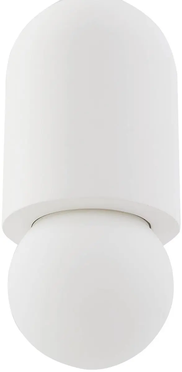 Lindby Hanglamp Gips Glas 1 Licht E27 - Wit