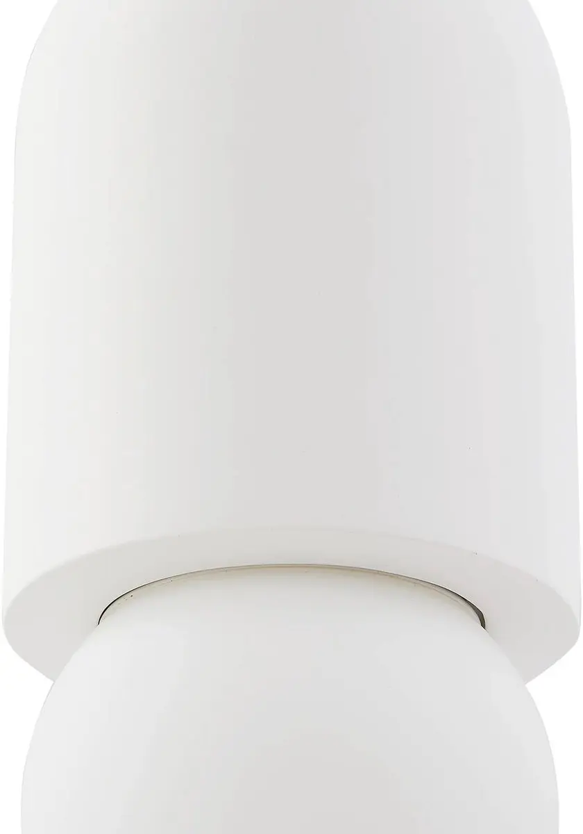Lindby Hanglamp Gips Glas 1 Licht E27 - Wit