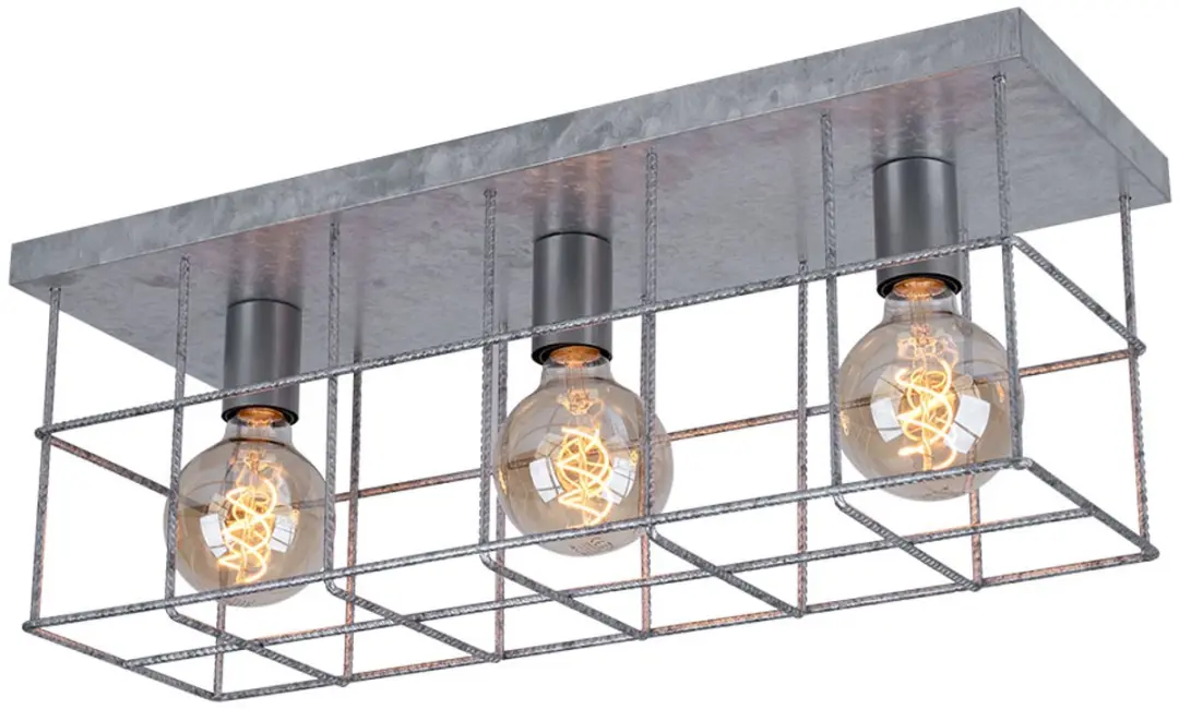 Globo Industriële Plafondlamp 3x E27