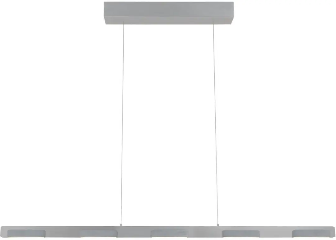 Steinhauer Bloc 3296ST Hanglamp - 7 Lichtpunten - 120cm - Zilver
