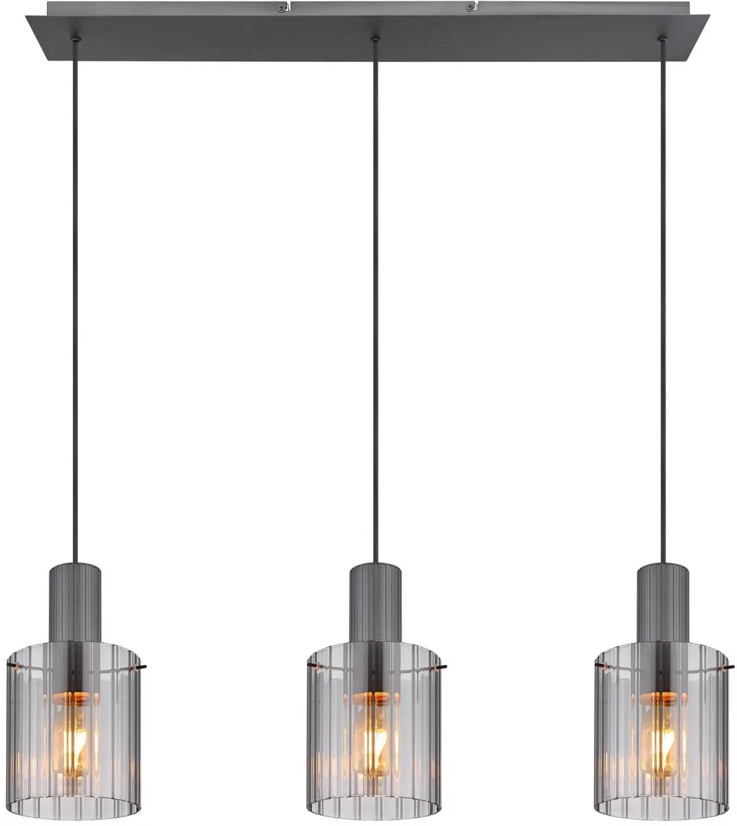 Globo Tulivar Hanglamp 3x E27 - Zwart