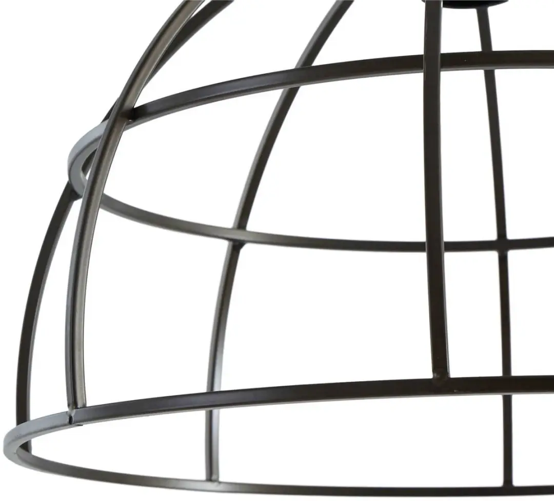 Lindby Hanglamp Staal/IJzer/Hout 1 Licht E27 - Zwart/Licht Hout