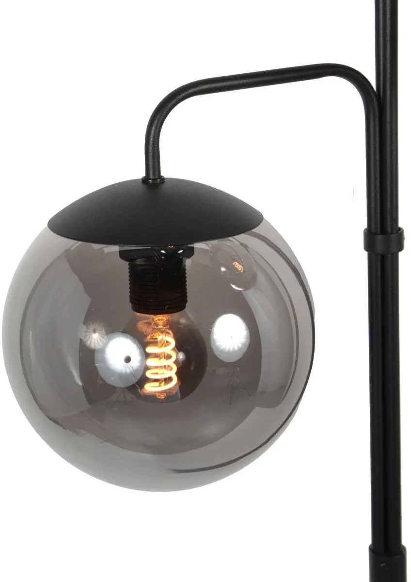 Steinhauer Vloerlamp Bollique 4611ZW - 3 Smoke Glazen Bollen