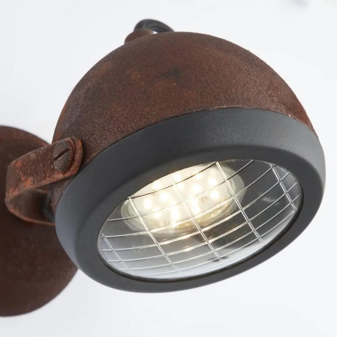 Brilliant Rider Wandspot PAR51 GU10 25W - Roestbruin