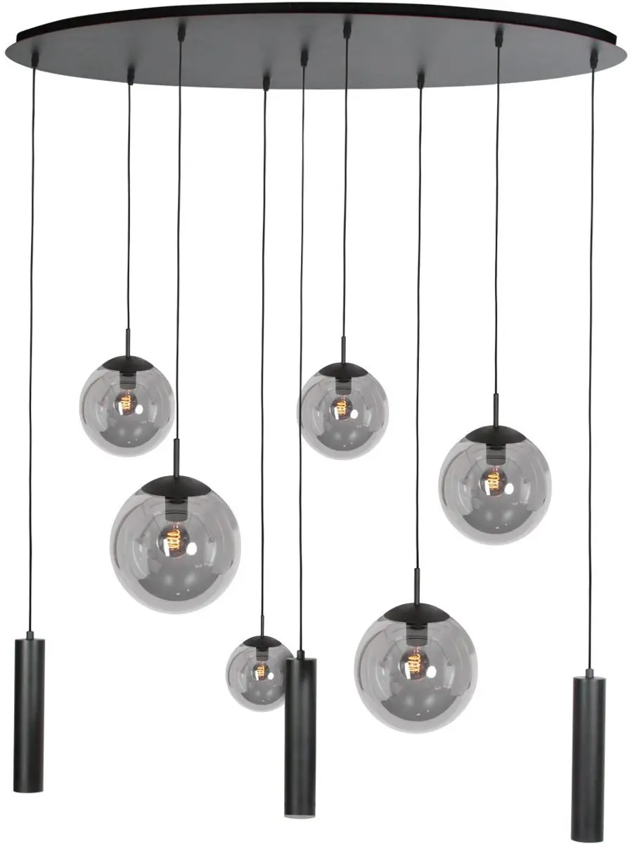 Steinhauer Bollique 4846ZW Hanglamp - 9 Lichtpunten - Zwart