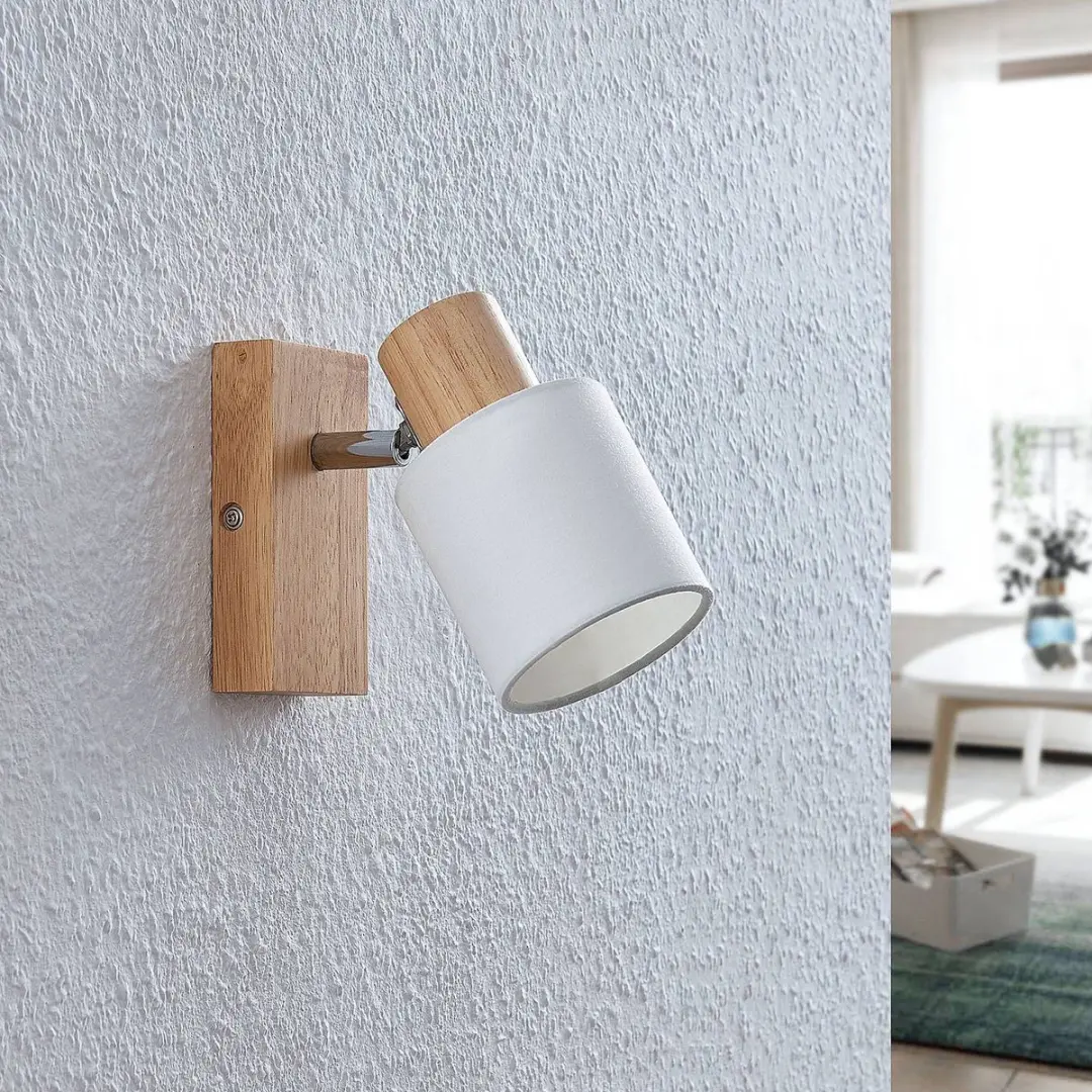 Lindby Buitenspot 1 Lichtpunt E14 - Hout/Wit