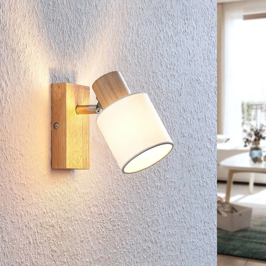 Lindby Buitenspot 1 Lichtpunt E14 - Hout/Wit