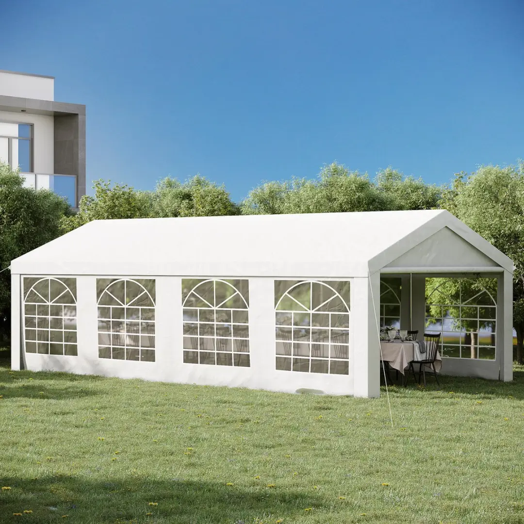 Outsunny Feesttent PE 800x400x280cm - Wit