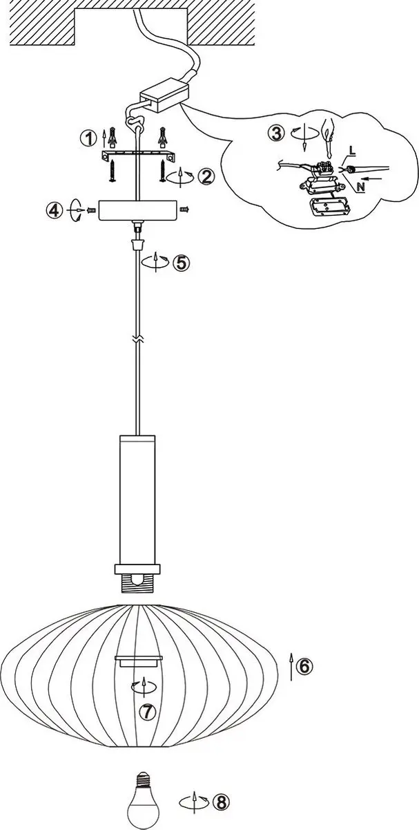 Steinhauer Mexlite Aureole Hanglamp 29cm - Zwart