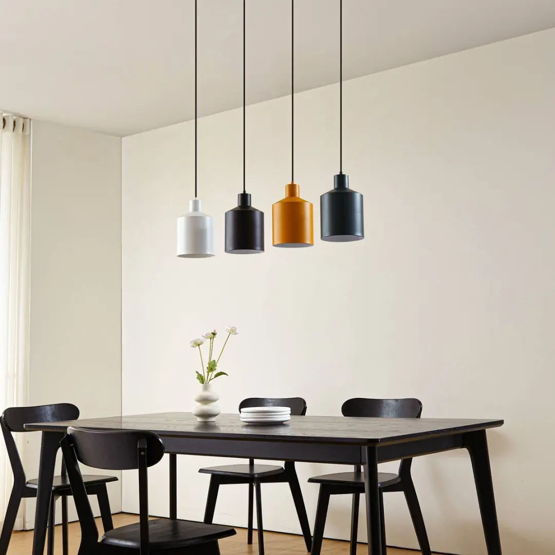 Lindby Hanglamp 4-Lichts IJzer - 16cm - E27 - 4 Kleuren