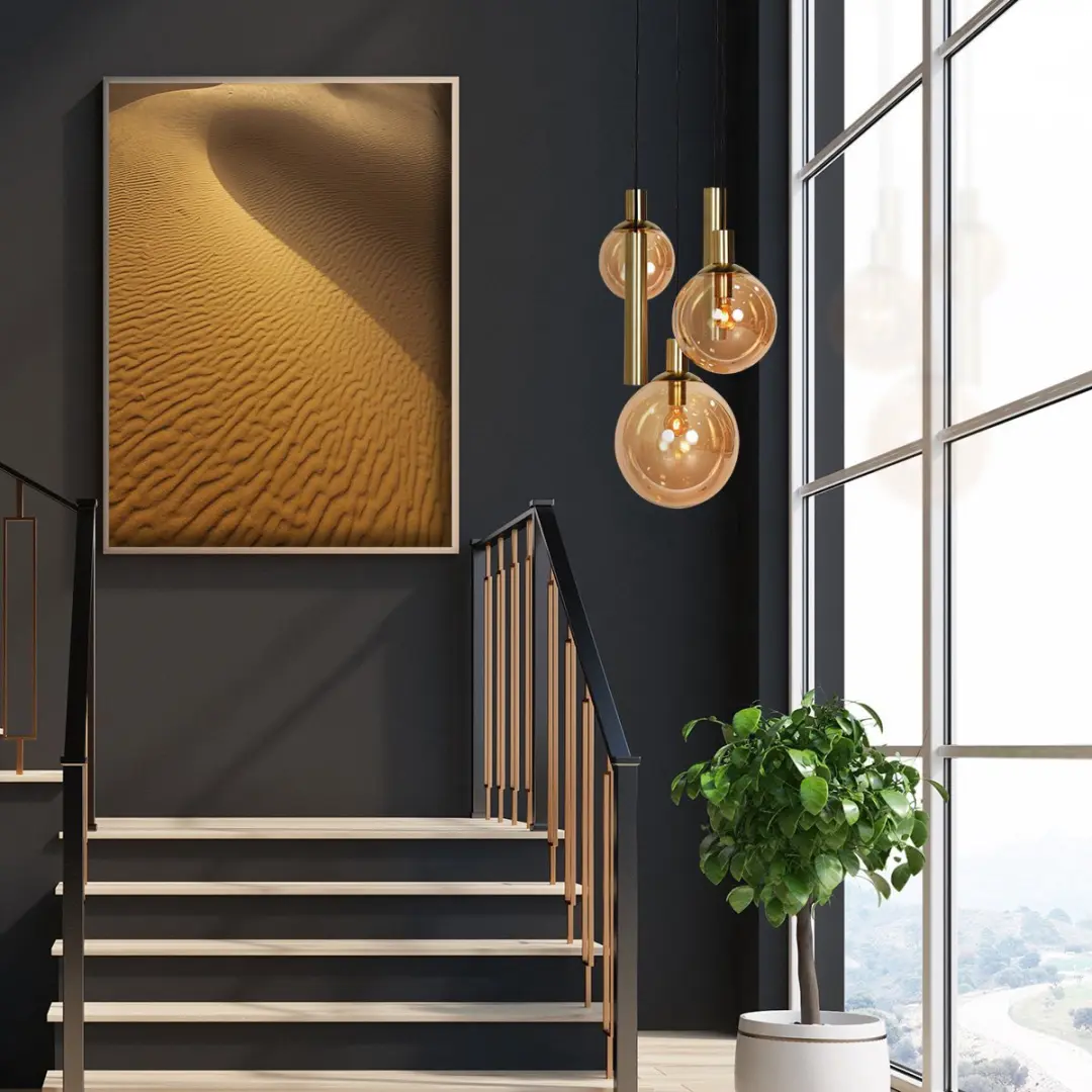Steinhauer Bollique New 3801ME Hanglamp - 5 Lichamen - Ø60cm - Goud