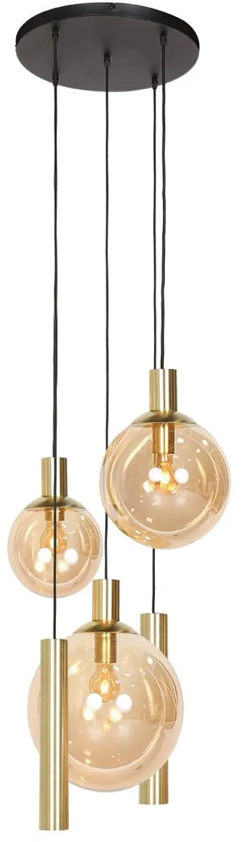 Steinhauer Bollique New 3801ME Hanglamp - 5 Lichamen - Ø60cm - Goud