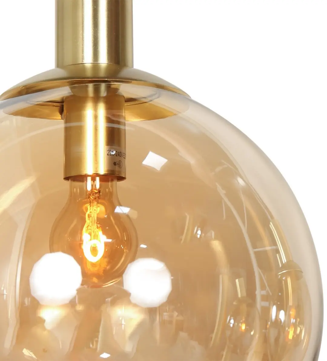 Steinhauer Bollique New 3801ME Hanglamp - 5 Lichamen - Ø60cm - Goud