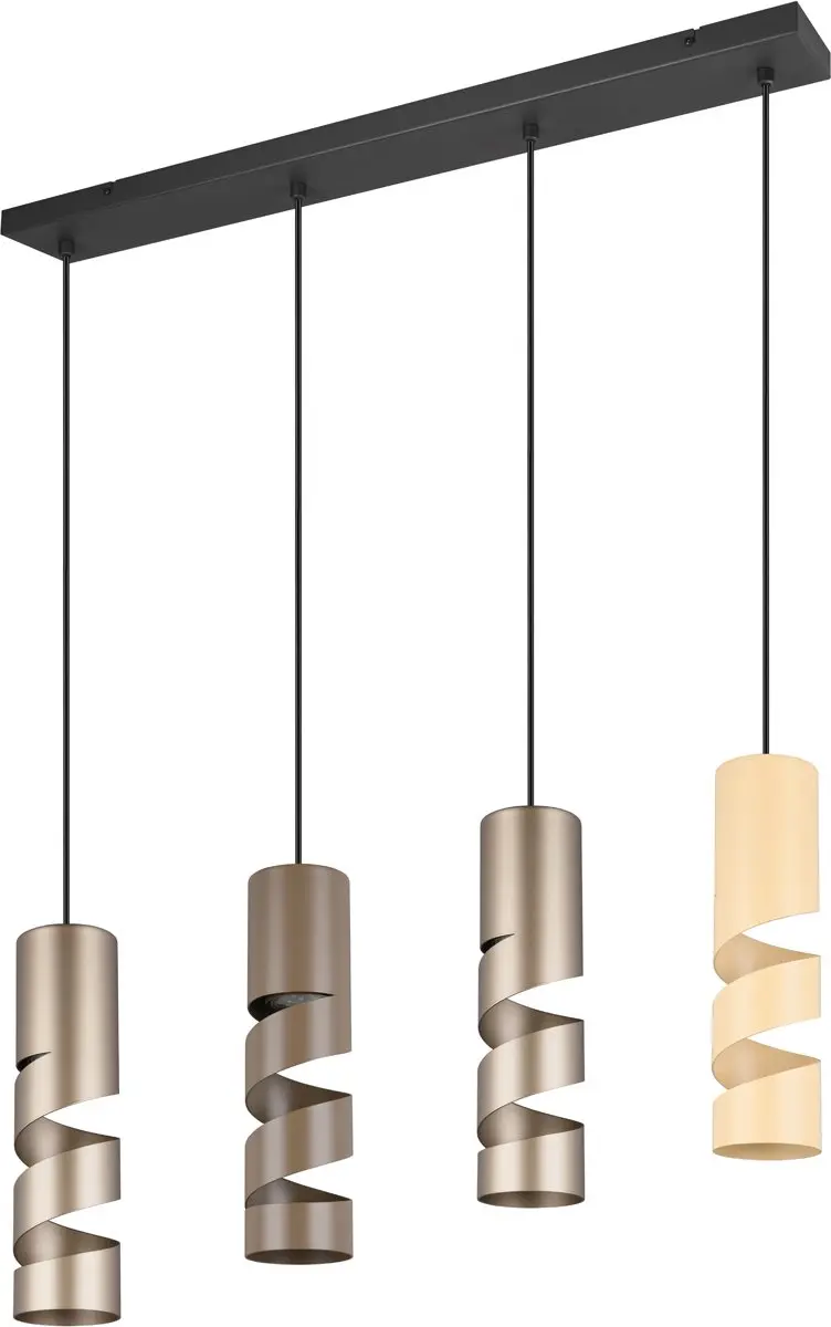 Reality Leuchten Stream Hanglamp 4-Licht - Meerkleurig