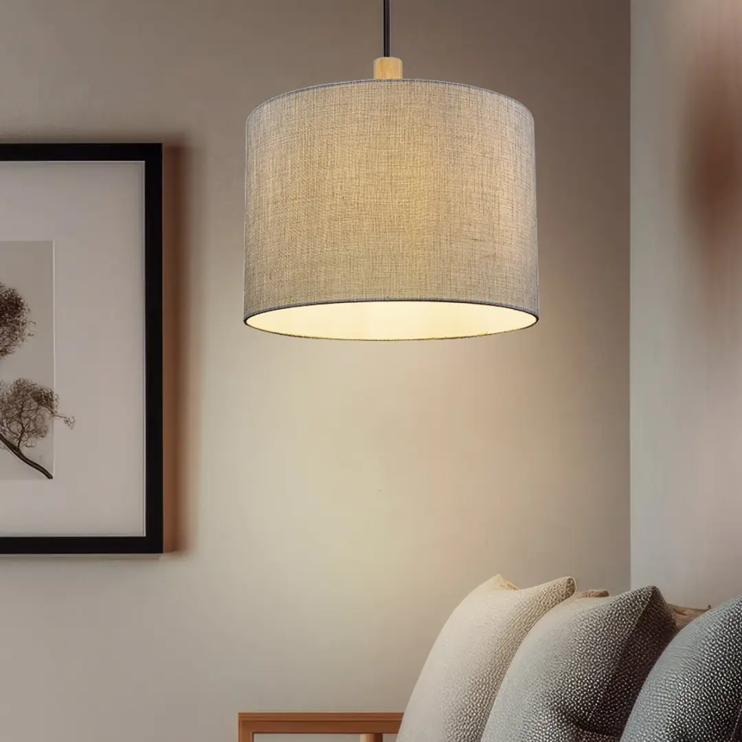 Globo Roger Hanglamp - Ø40cm - Grijs - E27