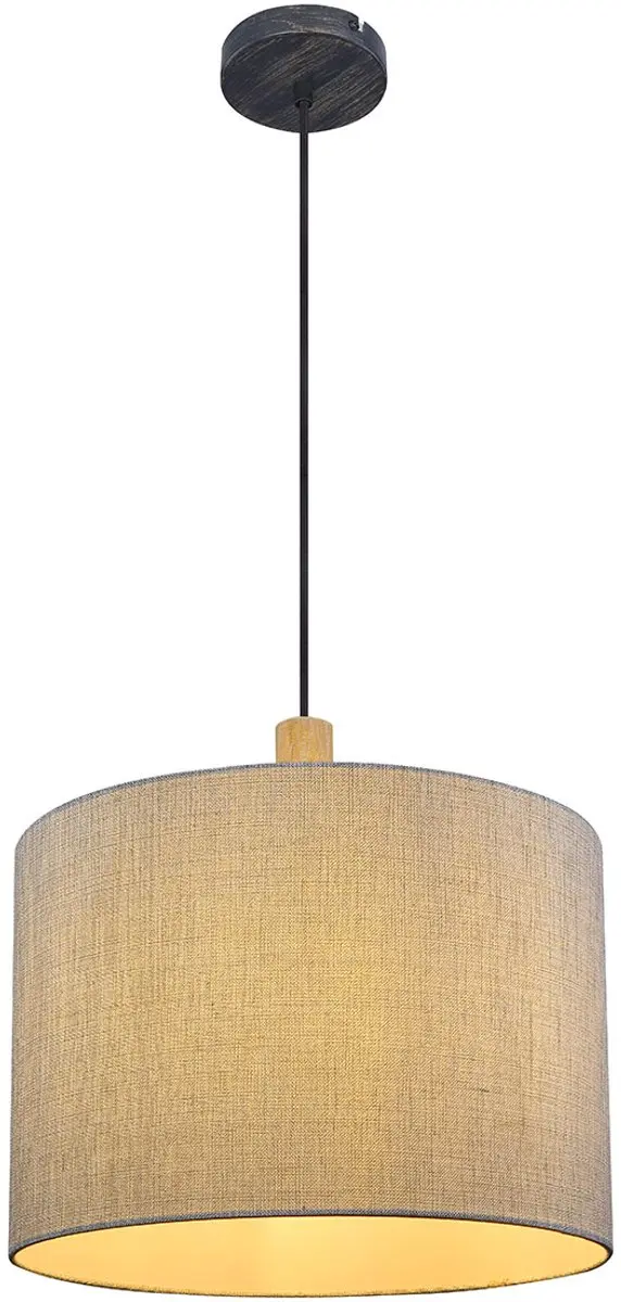 Globo Roger Hanglamp - Ø40cm - Grijs - E27
