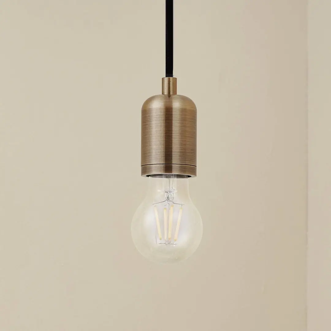 Lindby Hanglamp 1 Licht - E27 - Ø4,7cm - Messing