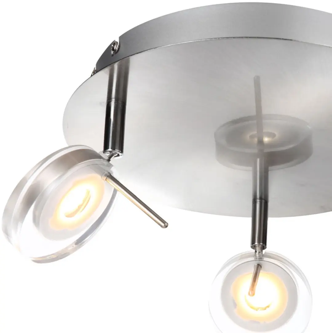 Globo Spotrondell Plafondlamp 3x5W Warm Wit - Zilver